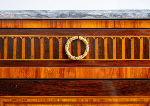 Vecchia credenza francese Napoleone III in legni esotici del XIX secolo