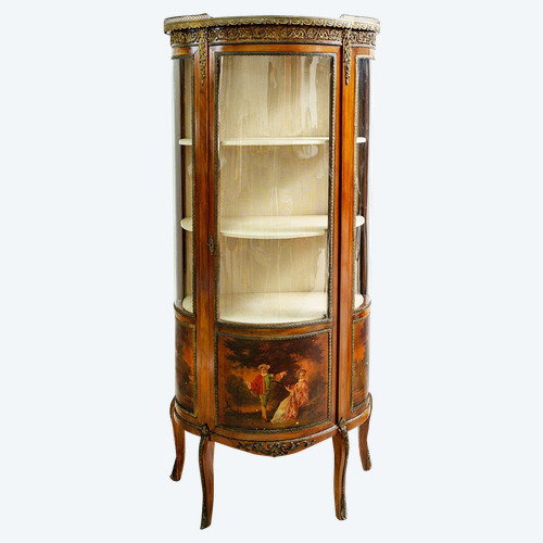 Vitrine ancienne dans le goût de Vernis Martin France 19ème siècle.