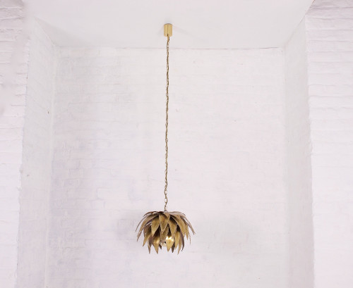 Lampada a sospensione Agave in ottone Maison Jansen