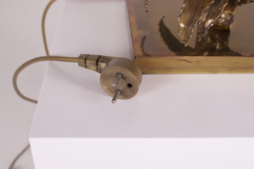 Lampada a canna in ottone di Maison Jansen