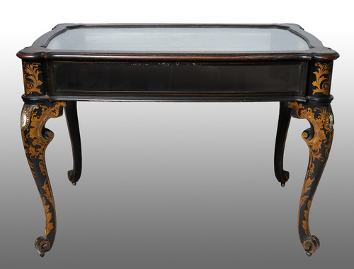 Antica Vetrina Napoleone III Francese, Epoca XIX Secolo.