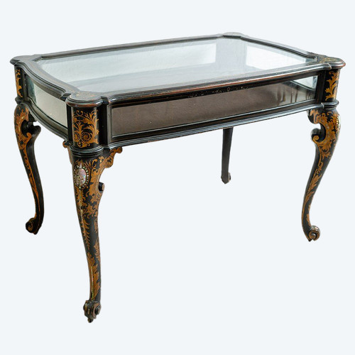 Antica Vetrina Napoleone III Francese, Epoca XIX Secolo.