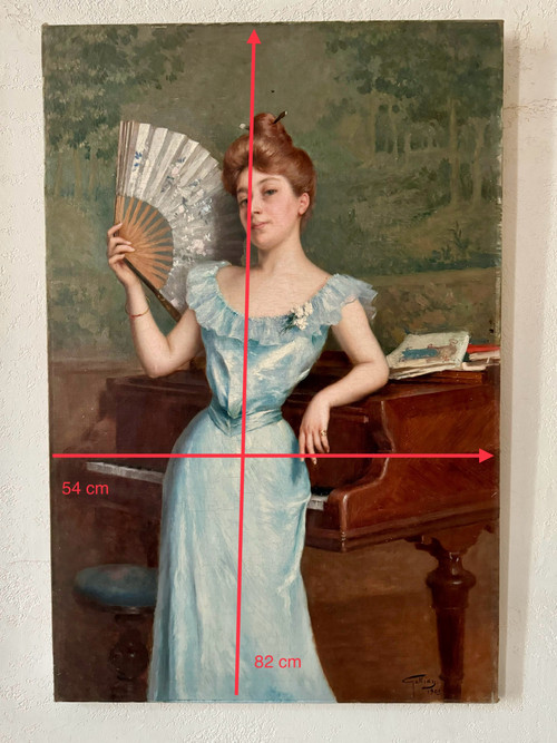 Ein elegantes Gemälde, 1903 von Octave Gallian gemalt