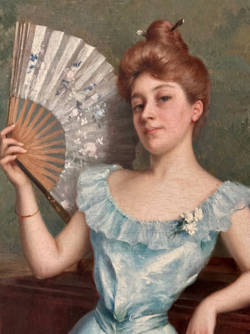 Ein elegantes Gemälde, 1903 von Octave Gallian gemalt