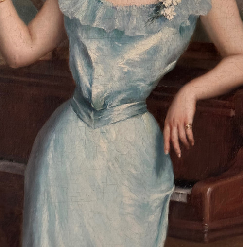 Ein elegantes Gemälde, 1903 von Octave Gallian gemalt