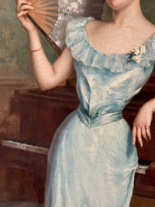 Ein elegantes Gemälde, 1903 von Octave Gallian gemalt