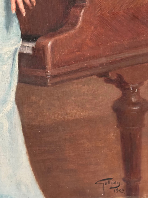 Ein elegantes Gemälde, 1903 von Octave Gallian gemalt
