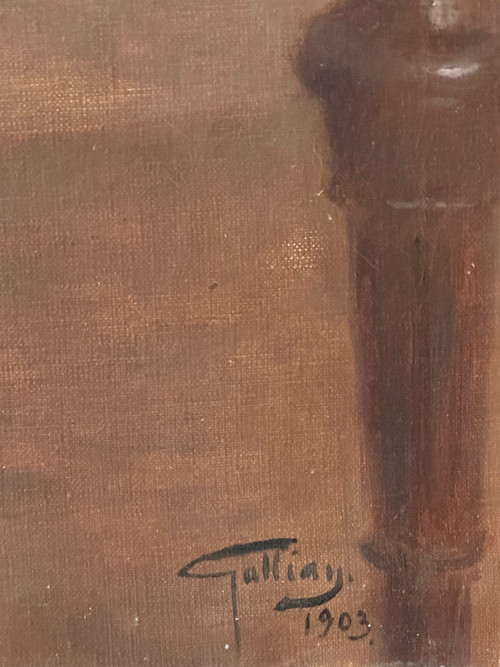 Ein elegantes Gemälde, 1903 von Octave Gallian gemalt