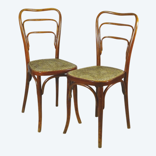 Deux chaises, KOHN bistrot cannées N°248 a, vers 1910 no Thonet