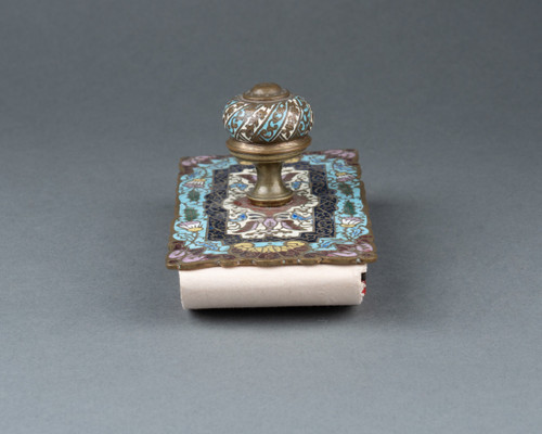 Cloisonné-Email-Schreibtischset, 19. Jahrhundert 