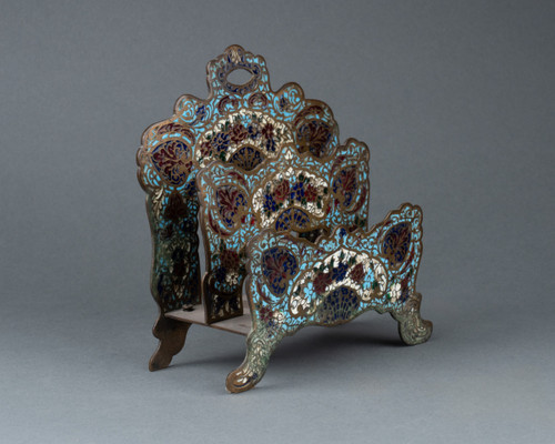 Cloisonné-Email-Schreibtischset, 19. Jahrhundert 