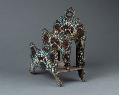 Cloisonné-Email-Schreibtischset, 19. Jahrhundert 