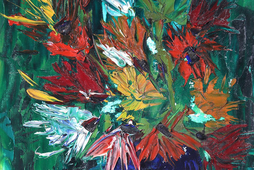 Blumen, signiert: Jean BOUTIET, um 1950/60, Französische Schule