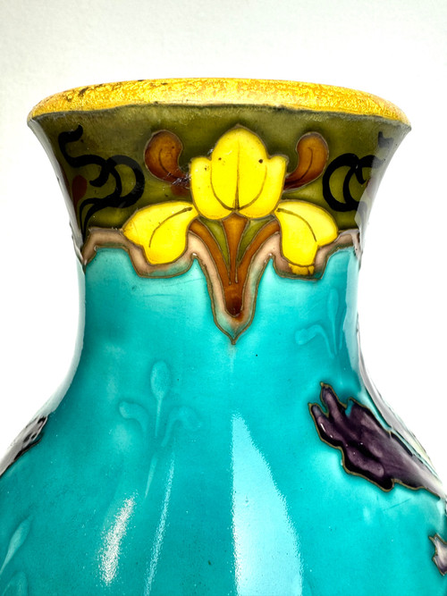 Sèvres Atelier d'Optat Milet vase Signed V. Young