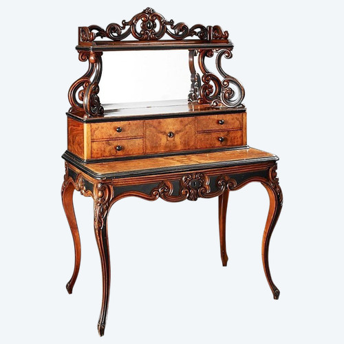 25? REMISE - Bureau à Gradins En Noyer  - Epoque Fin 19ème