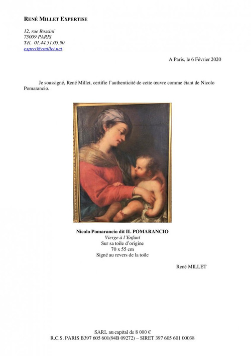 25% DISCOUNT UNTIL 30.11 - Nicolo Pomarancio, known as Il Pomarancio - Virgin of the Milk - 16th