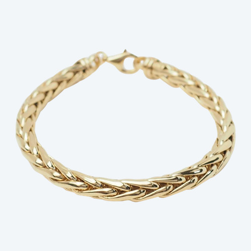 Bracciale a maglia di palma in oro giallo