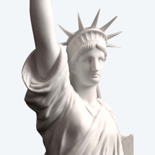 LIBERTÉ CHÉRIE / LA LIBERTÉ ÉCLAIRANT LE MONDE / LIBERTY ENLIGHTENING THE WORLD/ en biscuit 