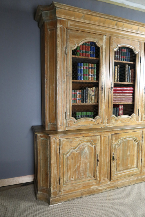 Large bookcase in limed pine