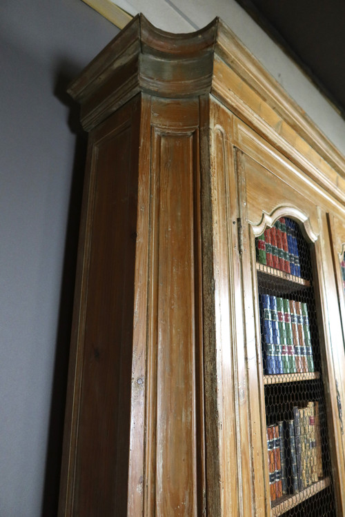Large bookcase in limed pine