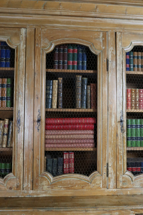 Large bookcase in limed pine