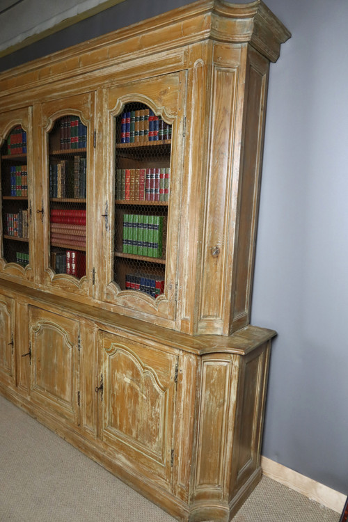 Large bookcase in limed pine