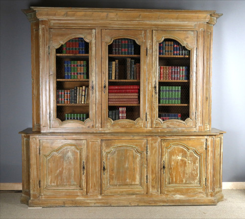 Large bookcase in limed pine