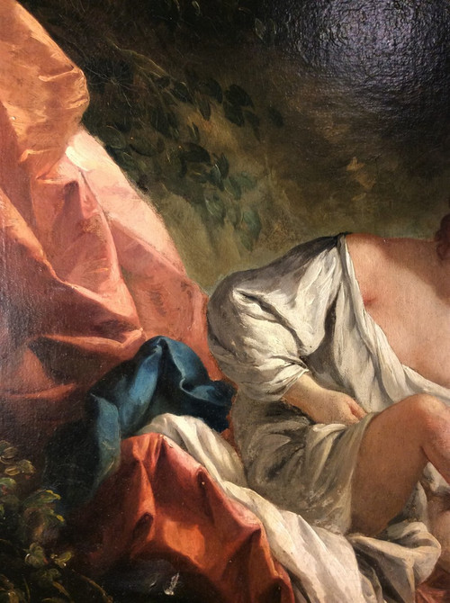 Remise 25\%  - D'après François BOUCHER - La Surprise - Huile sur toile - 19ème