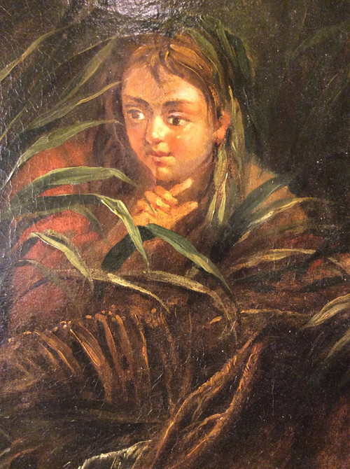 Remise 25\%  - D'après François BOUCHER - La Surprise - Huile sur toile - 19ème
