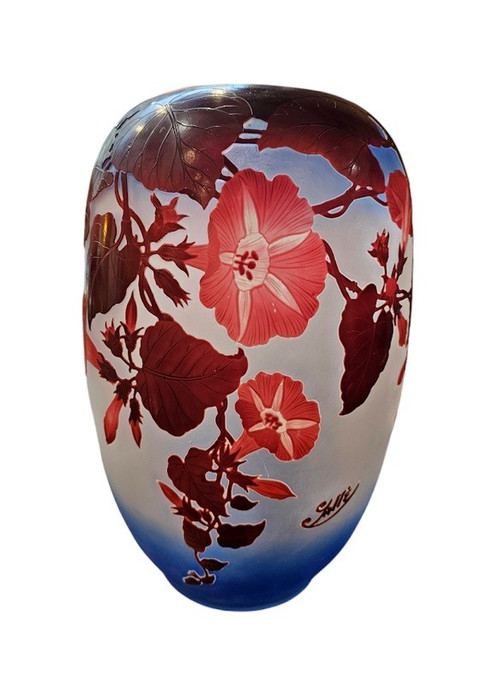 Emile Gallé Important Vase "Volubilis"