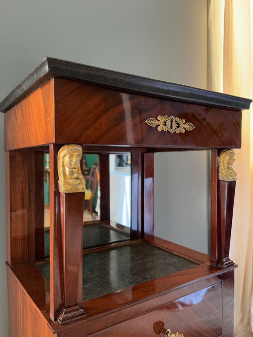 Pierre Benoit Marcion, superb barber shop stamped from the Consulate period, Return from Egypt.