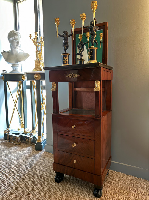 Pierre Benoit Marcion, superb barber shop stamped from the Consulate period, Return from Egypt.