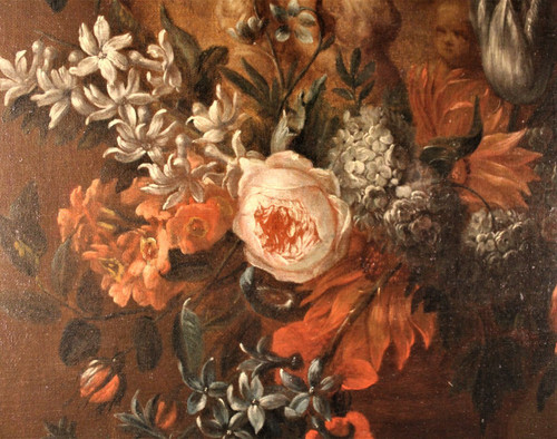 25% discount until 30.11 - VAN Der BEKEN - Vase of Flowers - Oil on Canvas - circa 1730