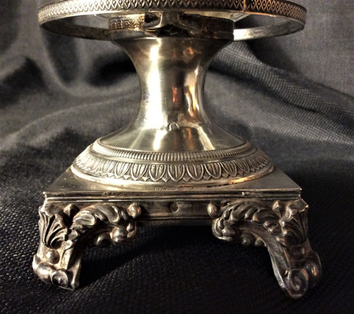 25% off until 30.11 - Important Cut Crystal and Silver Jam Jar - Circa 1830