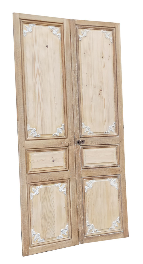 Double Porte Haussmann Epoque 18810 Décorée De Fleurs Et Rinceaux