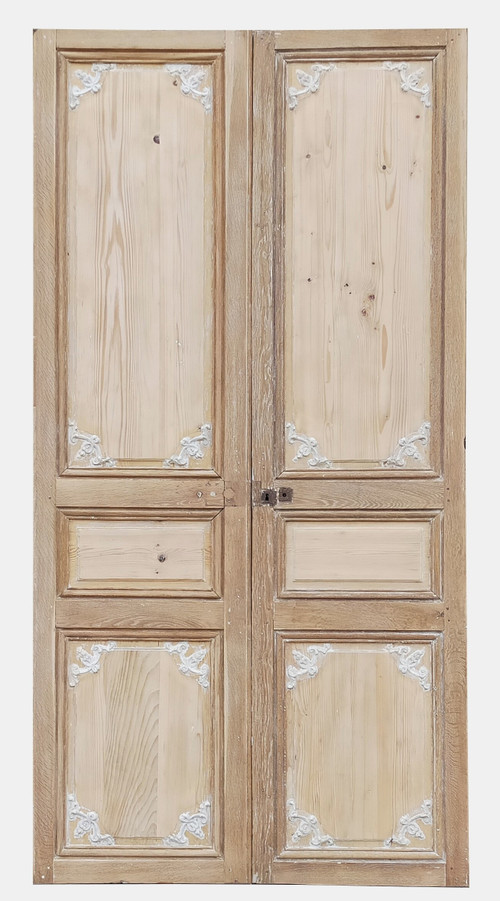 Double Porte Haussmann Epoque 18810 Décorée De Fleurs Et Rinceaux