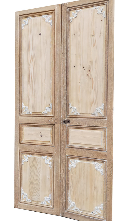 Double Porte Haussmann Epoque 18810 Décorée De Fleurs Et Rinceaux