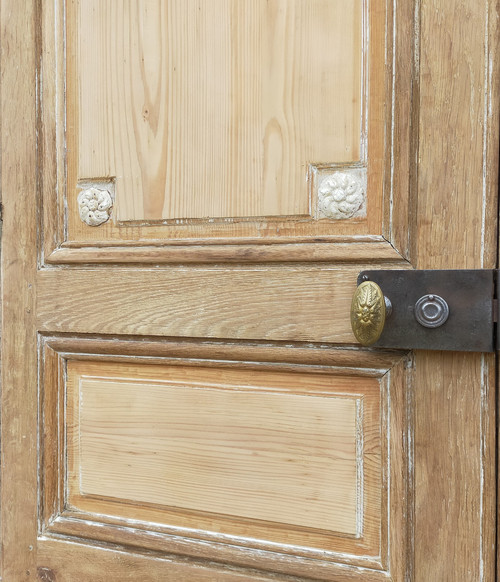 Double Porte Haussmann Epoque 18810 Décorée De Fleurs Et Rinceaux