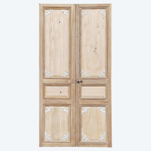 Double Porte Haussmann Epoque 18810 Décorée De Fleurs Et Rinceaux