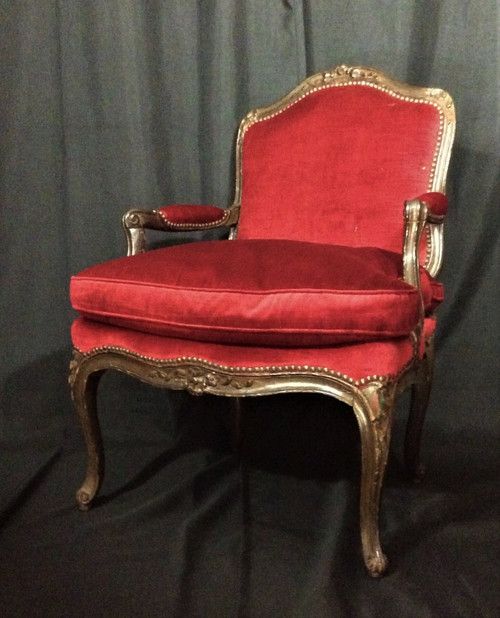 25\% remise - Estampillés 'M. CRESSON" - Paire De Fauteuils A Dos Plat - XVIIIème