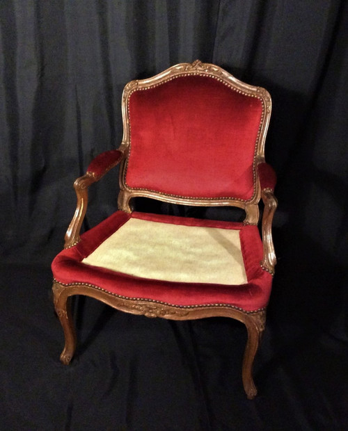 25\% remise - Estampillés 'M. CRESSON" - Paire De Fauteuils A Dos Plat - XVIIIème