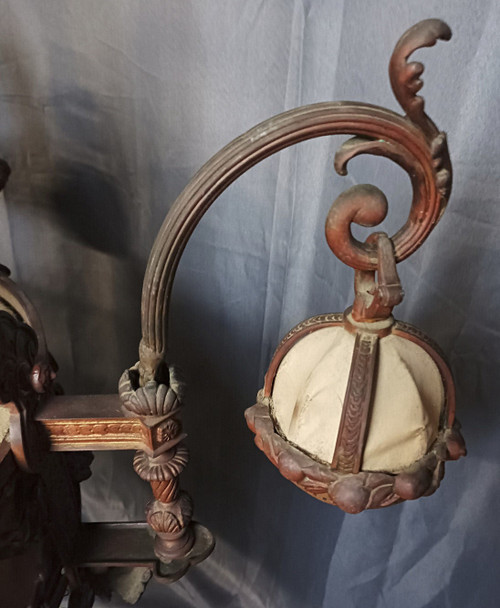 Grande lampadario in bronzo Luigi XVI