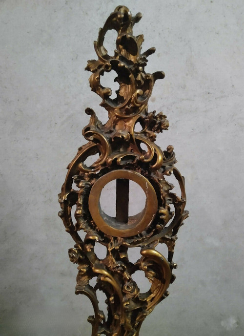 Ostensorio Rocaille in legno e stucco dorato