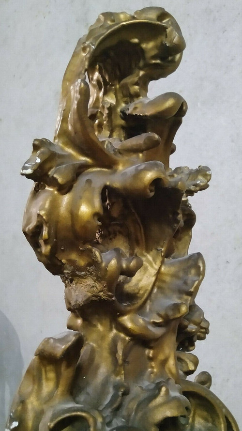 Ostensorio Rocaille in legno e stucco dorato