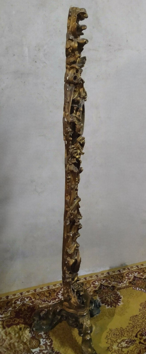 Ostensorio Rocaille in legno e stucco dorato