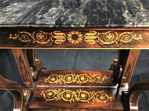 Remise 25\%  - Estampillée  JACOB - Rare Console En Palissandre -Charles X