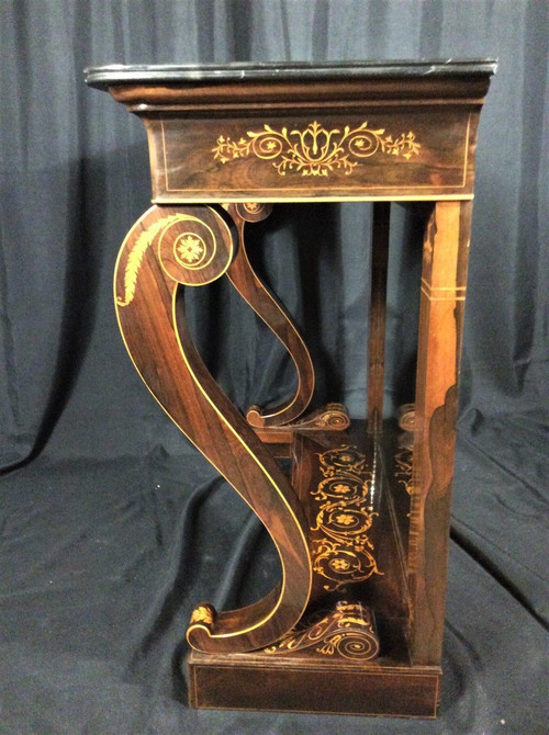 Remise 25\%  - Estampillée  JACOB - Rare Console En Palissandre -Charles X