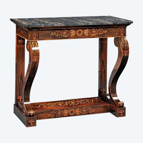 Remise 25\%  - Estampillée  JACOB - Rare Console En Palissandre -Charles X