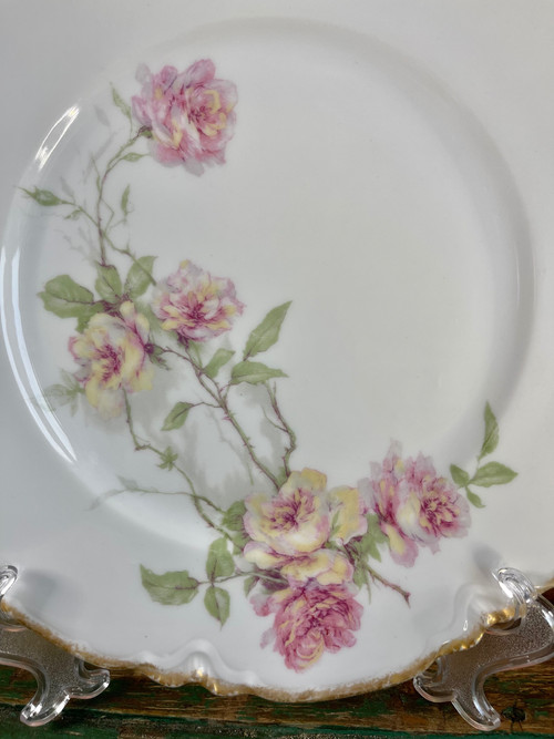 Exceptional Haviland Limoges Porcelain Service - Baltimore Rose - 61 Piece