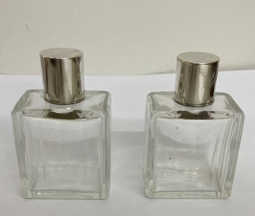 Crystal and silver toiletry set